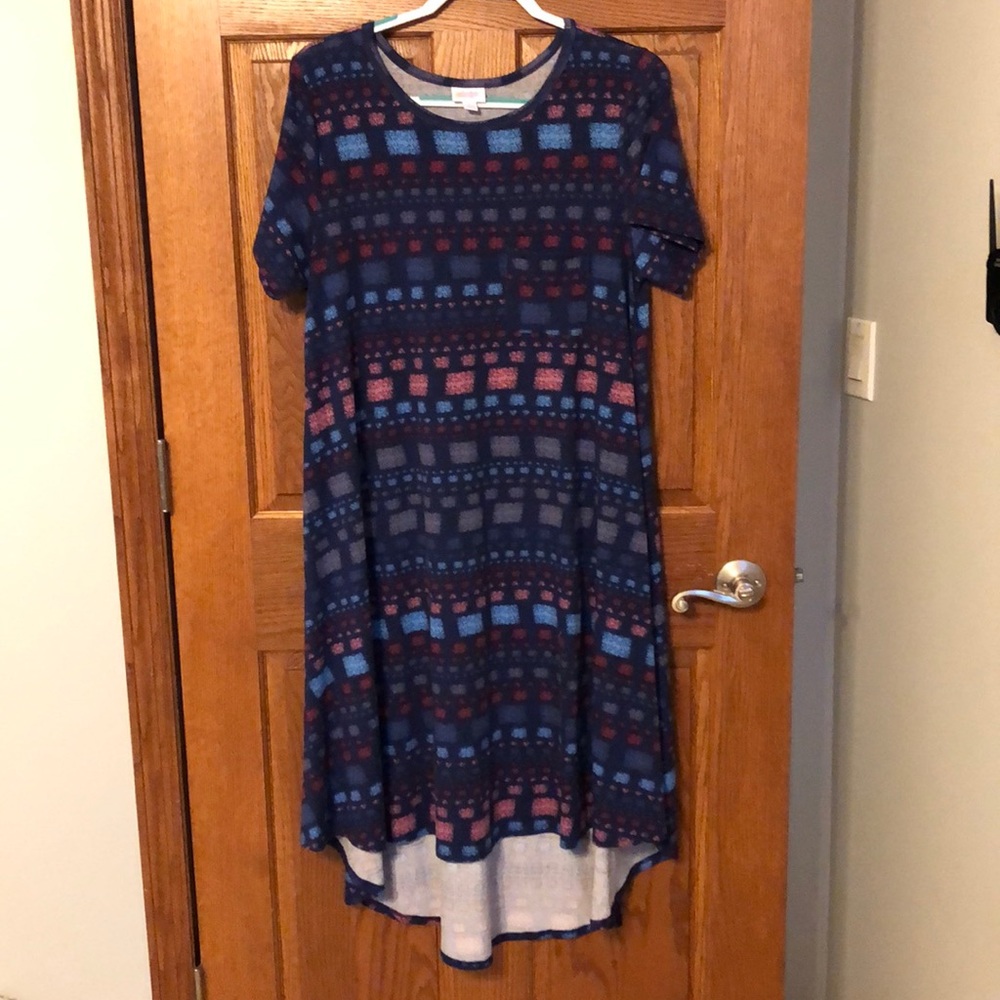 Lularoe Dark Blue Carly Dress NWOT